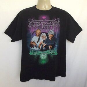 MOODY BLUES Tshirt, L/XL, Black, Band photo, Short sleeves, Concert, Crew neck